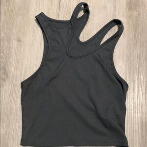 Cider Gray Ribbed Tank Top